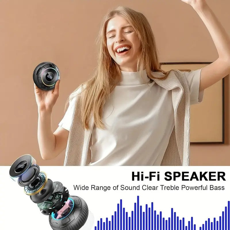 2025 Wireless Speaker S5 IPX7 Waterproof ENC Speakers IPX7 Waterproof Built-in Mic 10 hours Bluetooth Shower Speakers subwoofer