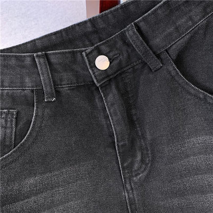 Winter Thick Women's Fleece Straight Jeans Casual Comfortable Soft Velvet Slim Pants Vintage Wide Plush Denim Trousers