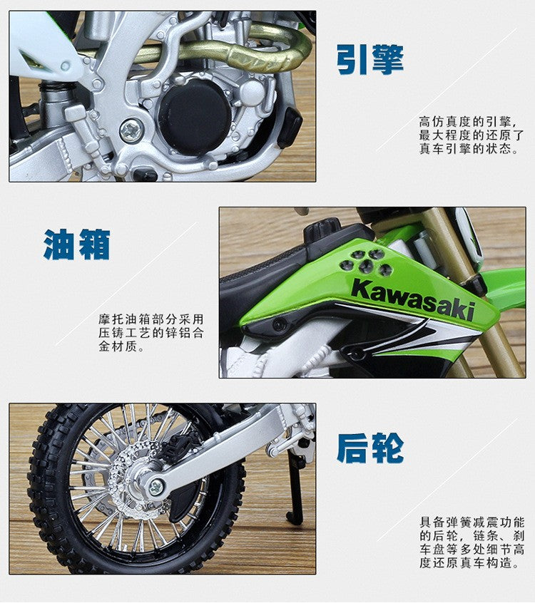 Maisto 1:12 Kawasaki Kx450f Kx 450 F Kx 450f Moto Off-road Modelo de Liga de Brinquedo Presente para Exposição