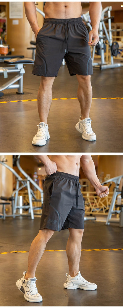 Men Beach Shorts Male Gym Fitness Sport Short Pants Joggers Basketball Sportswear Bodybuilding Loose Plus Size Zip Pocket