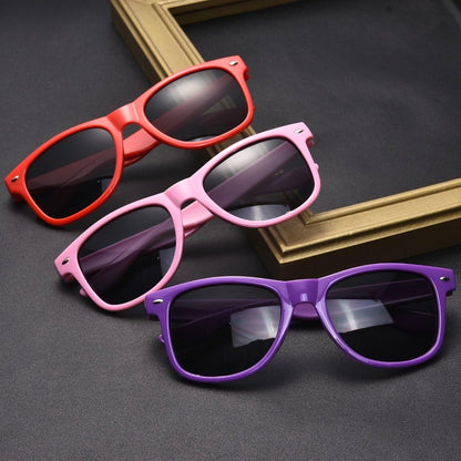 1/8pcs Neon Colors Party Sunglasses Black Studs Retro Unisex Rainbow Street Shot Gift Wedding Favors for Guests