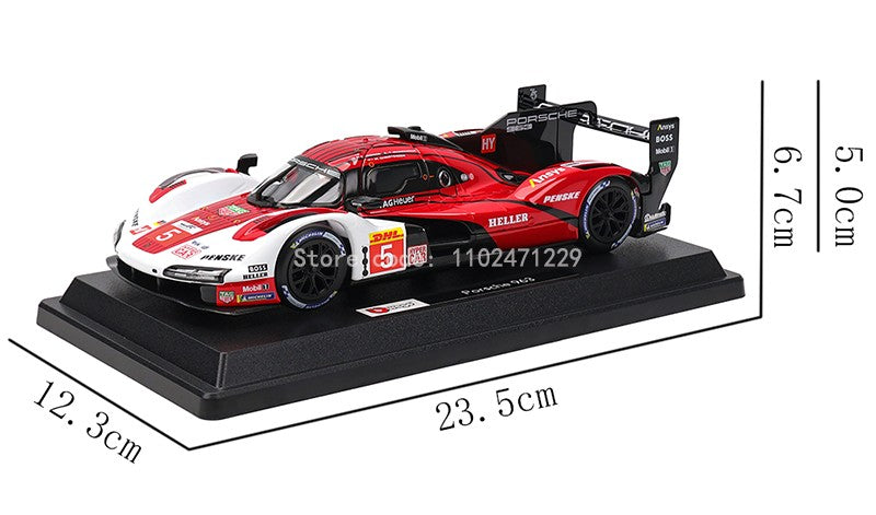 Bburago 1:24 Porsche 963 24 alloy racing car Alloy Luxury Diecast Car Model Toy Collection Gift Multiple styles to choose from