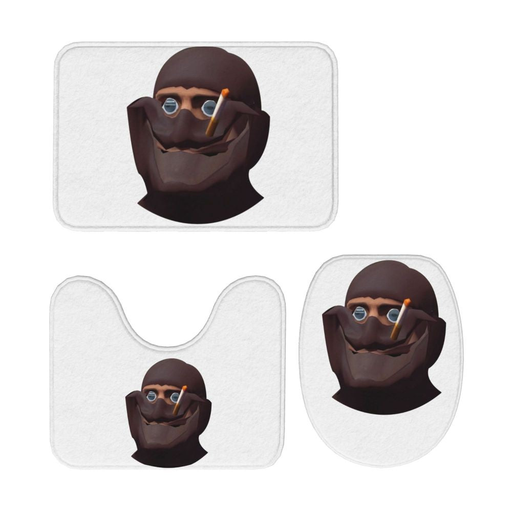 Team Fortress 2 TF2 3 Pcs Bath Mat Bathroom Set Toilet Lid Cover Home Decor Non-Slip Carpet Floor Rug