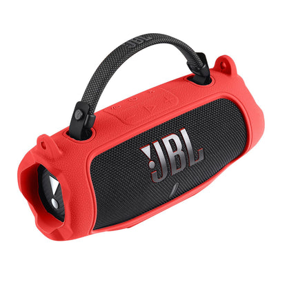 Portable Bluetooth Speaker Carry Silicone Case,Soft Protective Sleeve Cover with Shoulder Strap for JBL Charge 6 Speaker