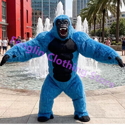 Cartoon Doll Costume 2.6-meter Inflatable Gorilla Mascot Costume Cartoon Doll King Kong Plush Party Advertisement and Role Playi