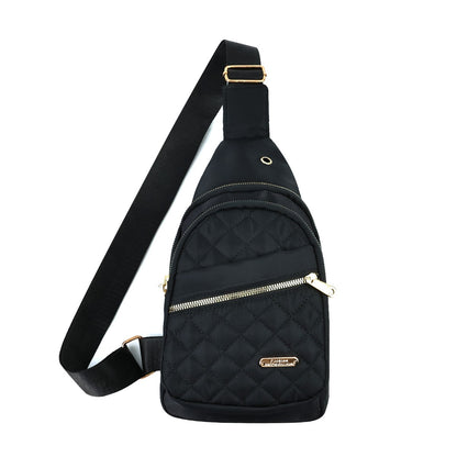 Adjustable Quilted Sling Backpack Outdoor Travel Bag For Men Women Casual Crossbody Small Sling Backpack Sling Bags