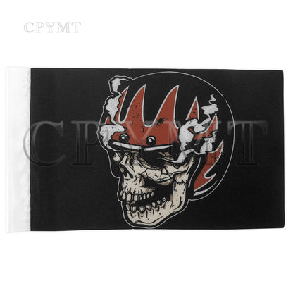 Universal Motorcycle Luggage Rack Nation Flag Double Side Pirate Flag Fit For Harley CBR YZF