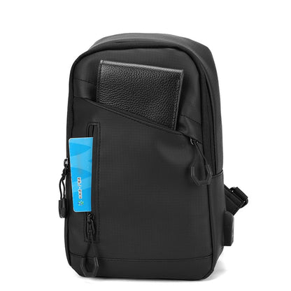 Men's Stylish Shoulder Sling Bag - Compact Waist Pouch with Multiple Compartments (Fits Phone, Wallet & Keys) Chest Pack