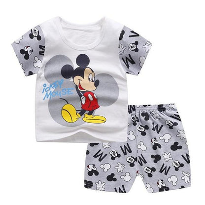 Summer T-shirt Shorts Children's Short Sleeve Set Cotton Tees Pants Tracksuits Boys And Girls Babies Clothes Casual Two Piece