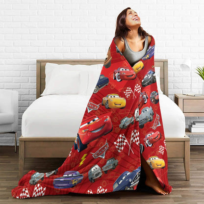 Cars Lightning McQueen 95 Flannel Blanket Life Is A Highway Super Warm Throw Blanket for Couch Bed Picnic Bedspread Sofa Bed