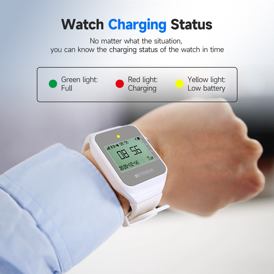 Retekess Wireless Calling System Restaurant Pager TD108 Waterproof Watch Receiver T117 Waiter Call Buttons For Hookah Cafe Bar