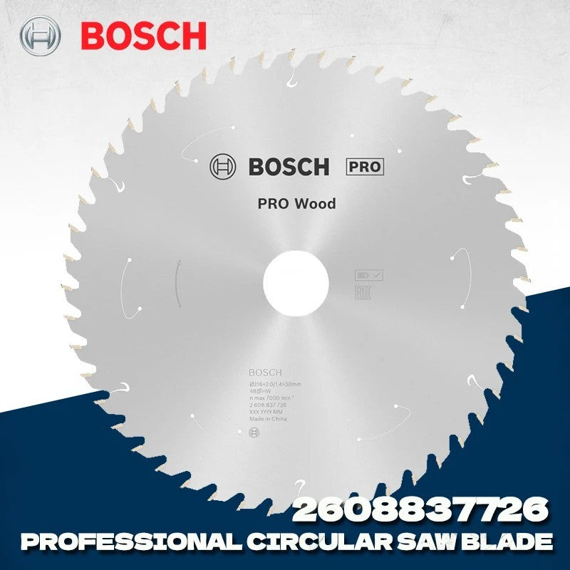 BOSCH 2608837726 Lâminas de Serra Circular para Madeira Serras de Mesa sem Fio para Madeira Macia Madeira Dura 216×1.7/1.2x30mm T48 Acessórios para Ferramentas Elétricas