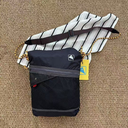 2025 New Ultra-Light Unisex Single-Shoulder Crossbody Bag, Hollow Mesh Color-Blocked Men's Cycling Travel Messenger Bag