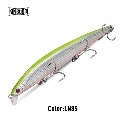 Kingdom Long Casting Fishing Lure 14.5g 19g 29g Floating Slow Sinking Minnow Wobbler Artificial Hard Bait Jerkbaits Seabass Pike