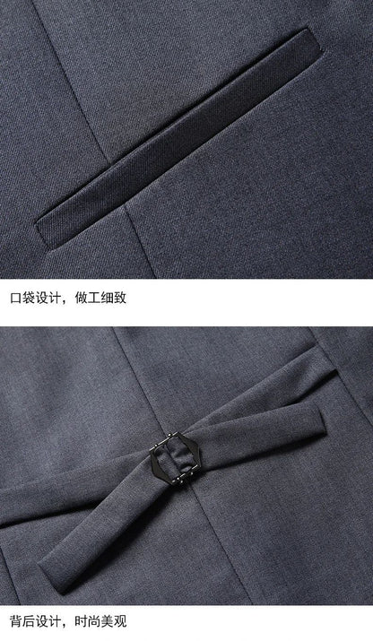 High quality Men Solid color Business - stylish handsome groom best man wedding dress 3/2/1 Single piece optional