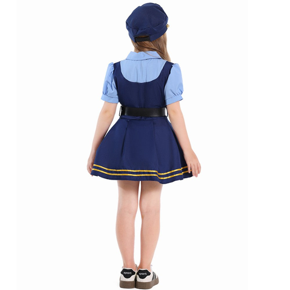 Halloween children Police Judy Rabbit Cosplay Costume Set Party Fantasy Disguise Outfits Children's Day School Stage Performance