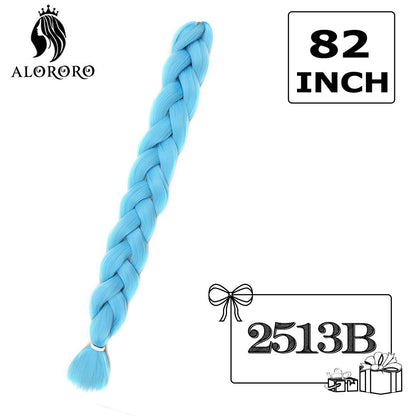 Cabelo Trançado Sintético Jumbo Alororo 82 polegadas Cabelo Falso Africano Fibra de Alta Temperatura Roxo Vermelho Extensões de Cabelo para Mulheres
