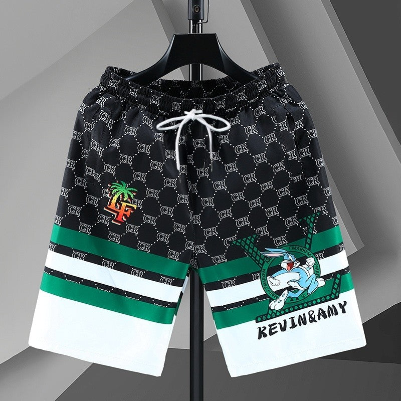 2025 Summer New 3D Printed Men's Casual Shorts Motorcycle Riding Shorts LV Same Style Beach Swimming and Surfing Sports Shorts