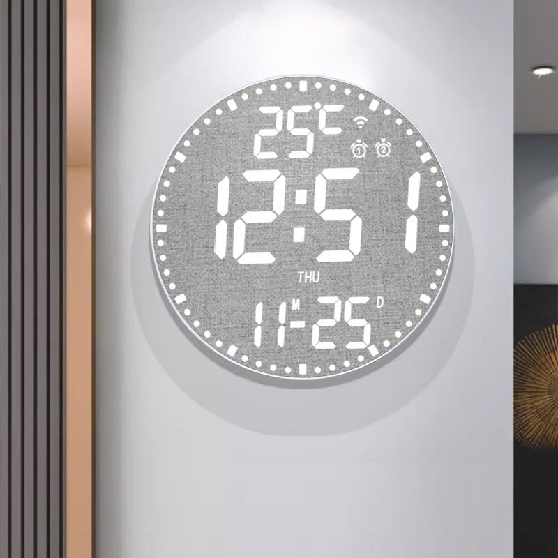 RGB LED Digital Wall Clocks Intelligent Wifi App Control Temperature Date Week Display Multi-functional Electronic Alarm Clock