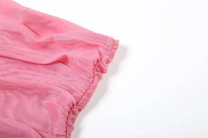 Nibber Summer Vacation Sexy See Through Dress+Shawl Women Ruched Side Ribbon Coquette Skinny Midnight Clubwear Party Bodycon