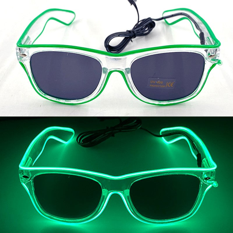 1PC Light Up LED Glasses Glow Sunglasses EL Wire Neon Glasses Glow in The Dark Party Supplies Neon Party Favors for Adults