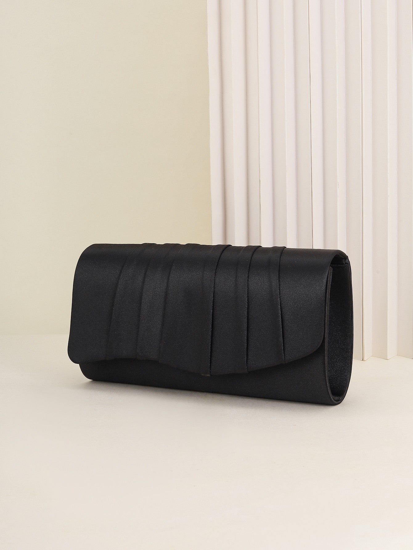Ladies Dinner Bag Pleated Solid Color Clutch Party Dinner Wedding Light Luxury Envelope Evening Bag for Prom, Dinner/Banquet