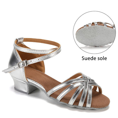 Girls Dance Shoes Kids Child Girl's Ballroom Latin Dance Shoes for Women Modern Jazz Dancing Shoes Training Shoes Salsa Sandals