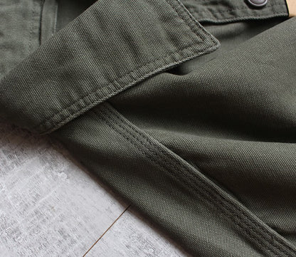 Long Sleeve Tactical Shirts Men  Patch Cargo Shirt Cotton American Casual Vintage Tooling Jacket Outdoor Workwear Blusas