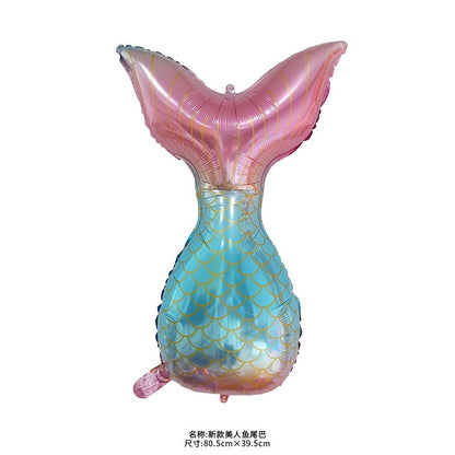 Big Upright Mermaid Tail Balloon Mermaid Balloon Wedding Baby Shower Kids Girls Birthday Decor Mermaid Birthday Party Decoration
