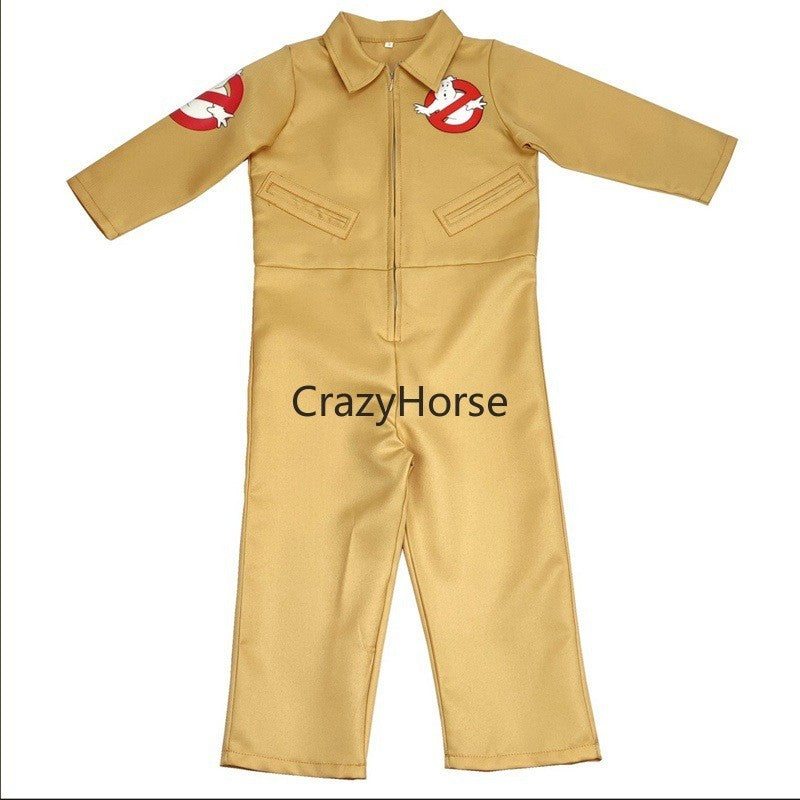 Halloween Father Ghostbusters Costumes Cosplay Adult Men Women Uniform Ghost busters Jumpsuit with Proton Pack Full Set Dress Up