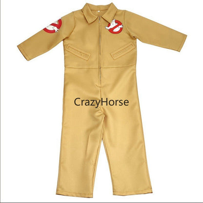 Halloween Father Ghostbusters Costumes Cosplay Adult Men Women Uniform Ghost busters Jumpsuit with Proton Pack Full Set Dress Up