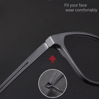 Blue Light Blocking Reading Glasses Men Women Ultralight TR90 Titanium Alloy Optical Frame Eyeglasses Square Eyewear