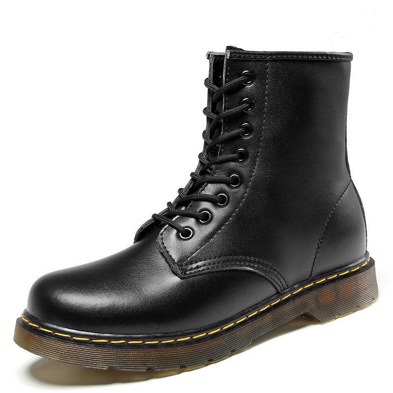 Botas Masculinas de Couro Legítimo Clássicas de Seis Furos, Estilo Britânico da Moda, Botas Curtas de Cano Baixo para Montaria, Botas para Externa, Tamanhos 35-48, Botas Femininas