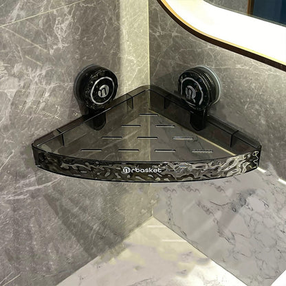 Cesto de Prateleira de Chuveiro para Banheiro Organizador Impermeável de Parede para Shampoo Condicionador Organizador de Chuveiro de Plástico Adesivo