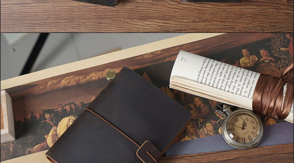 100% Genuine Leather Journal Refillable Travel Notebook Retro DIY Handmade Diary Sketchbook School Office Gift Customized