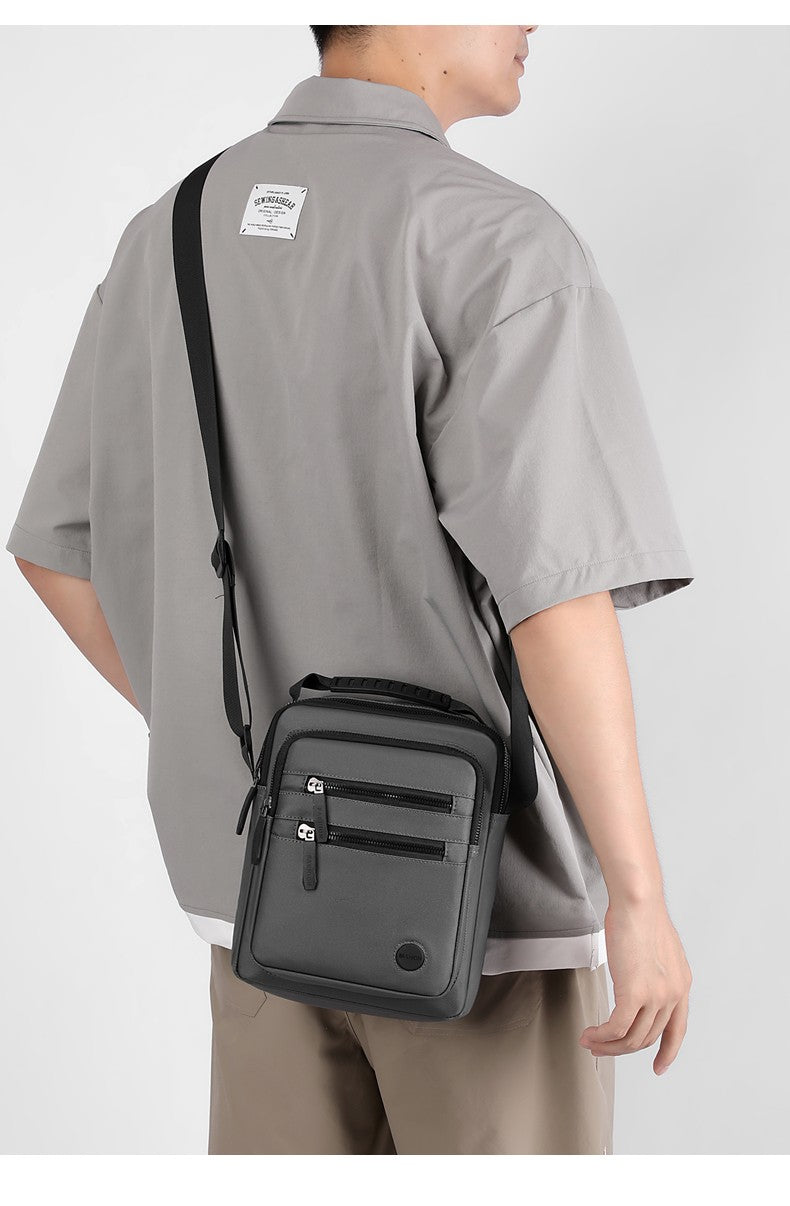 Fashionable Men's Crossbody Bag, Adjustable Shoulder Strap, Multiple Pockets, Business Bag, Commuting Bag, Daily Bag, Etc