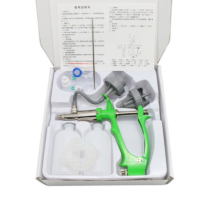 1 Unidade Seringa Automática de 2/5ml para Frango Porco Boi Ovelha com 2 Frascos de Vacina Injeção Contínua Ajustável para Aves