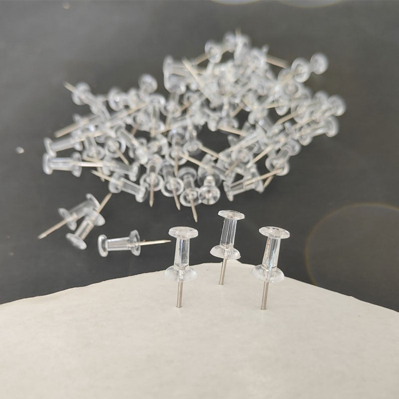 100/500 Pcs Push Pins Transparent Thumb Tacks Home Office School Craft Projects Cork Board Photo Wall Bulletin