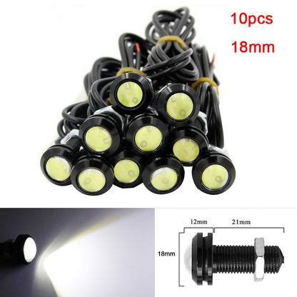 2-10 PCS 23mm 18mm Car Eagle Eye Light DRL LED Daytime Running Lights 12V Motorcycle COB Beads Backup Signal Lamps