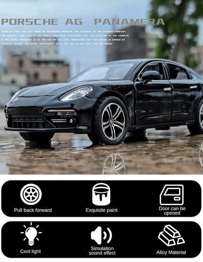 1:32 Porsche Panamera Diecasts Toy Cars Miniature Scale Alloy Simulation Vehicles Car Model Children Birthday Gifts Collection