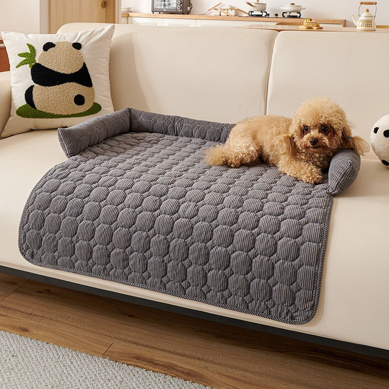 Inverno Quente Cama de Cachorro Sofá Capa Cobertor Super Macio Almofada Tapete para Cães Pequenos Travesseiro de Pescoço de Pelúcia Ninho de Gato Cama Para Perros