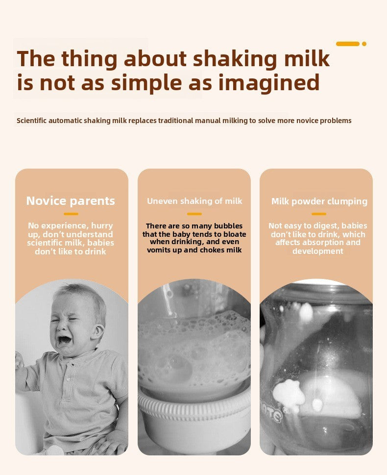 Milk Bottle Shaker USB Electric Portable Smart Intelligent Milk Powder Mixer 3 Speed Adjustment Baby Formula Maker Divine Device