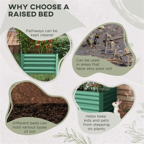 Canteiro de Jardim - Canteiro Elevado para Jardinagem Externa, Ideal para Legumes e Flores, Fácil de Montar, Durável &
