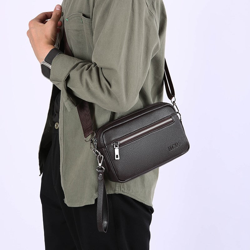 New Style Hand-Held Men's Bag - Trendy Large-Capacity Waterproof Shoulder Bag Casual And Versatile Cross-Body Bag