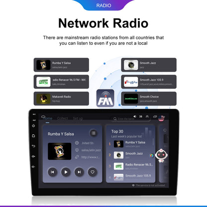 Podofo Rádio Automotivo Android 12 Androidauto Carplay 2 Din GPS Áudio Automotivo 7"/9"/10" WIFI BT Leitor Multimídia Automotivo para VW Ford