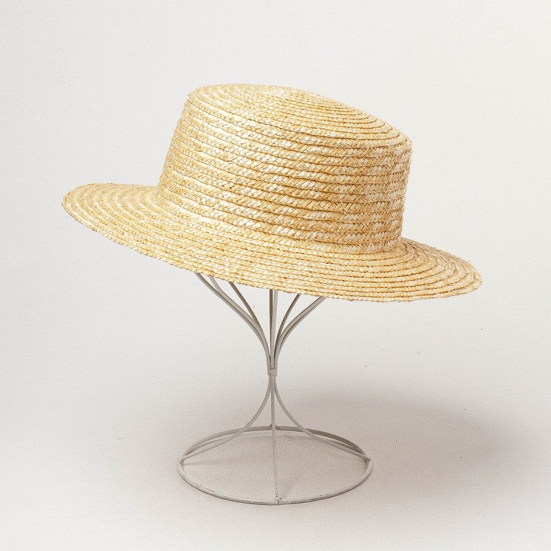 Chapéu de palha liso personalizado Chapéu boater de verão Fedora Chapéu de sol de praia Chapéu de palha base para fascinator artesanal