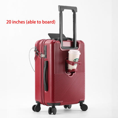 Mala de Viagem Multifuncional com Abertura Frontal 20/22/24/26 Polegadas em ABS com Design Antichoque e Separação Seco/Molhado para Viagem