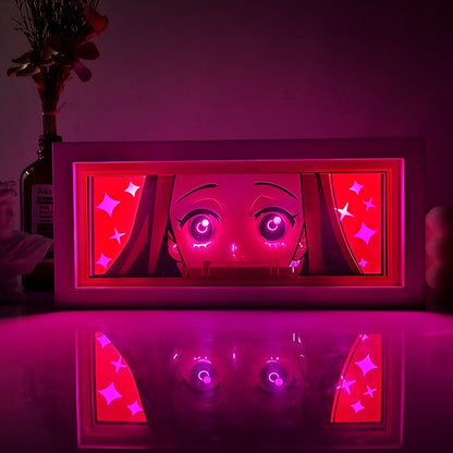 Anime Cartoon series paper-cut light room bedroom night light atmosphere light remote control colorful light box
