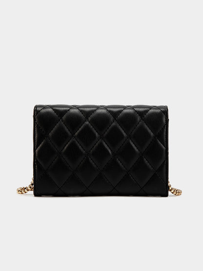 Stylish women's quilted handbag/wallet highquality PU leather crossbody bag casual portable versatile women's clutch