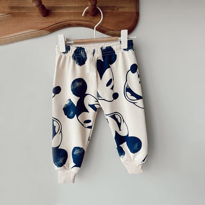 New Fashion Baby Clothes Sets Mickey Mouse Printed Long Sleeved Sweatshirt + Pant Toddler Boy Girl Outfits